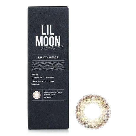 Pia Lilmoon Rusty Beige 1 Day Color Contact Lenses, featuring a unique mixed-color design for vibrant, natural eyes.