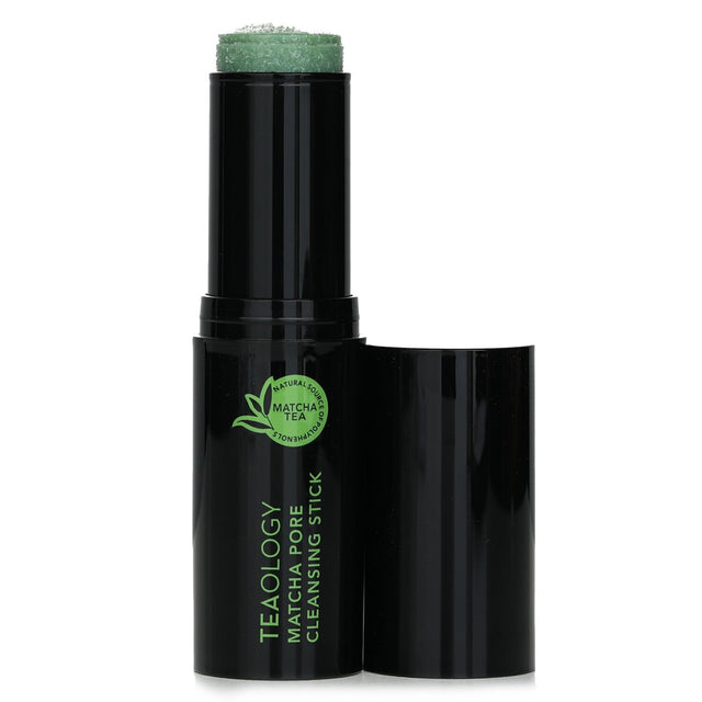 Teaology Matcha Pore Cleansing Stick, a 12g skincare tool with natural ingredients for cleansing, exfoliating, and purifying skin.