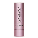Teaology Peach Tea Lip Balm in a sleek packaging; a nourishing tinted treatment for soft, plump, and kissable lips.