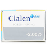 Clalen 1 Day Ultra-Soo Clear Contact Lenses - Transparent daily lenses with moisturizing and UV protection for clear vision.