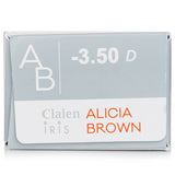 Clalen 1 Day Iris Alicia Brown Color Contact Lenses enhance your eyes with rich brown spirals, ensuring comfort and clarity.