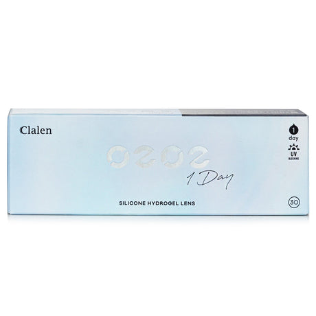 Clalen 1 Day O2O2 Clear Contact Lenses -1.00 featuring high-definition design and comfort for daily wear, pack of 30.