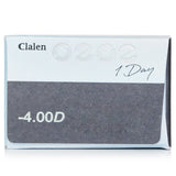 Pack of Clalen - 1 Day O2O2 Clear Contact Lenses (-4.00), featuring comfort, clear vision, and UV protection in 30pcs.