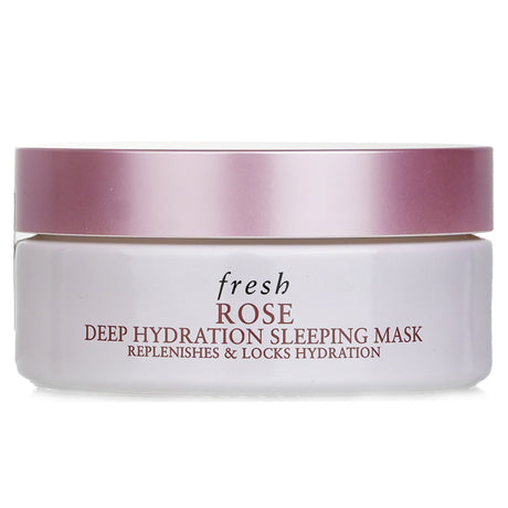 "Fresh Rose Deep Hydration Sleeping Mask in 2x35ml, featuring a gel essence and a water-cream for overnight hydration."