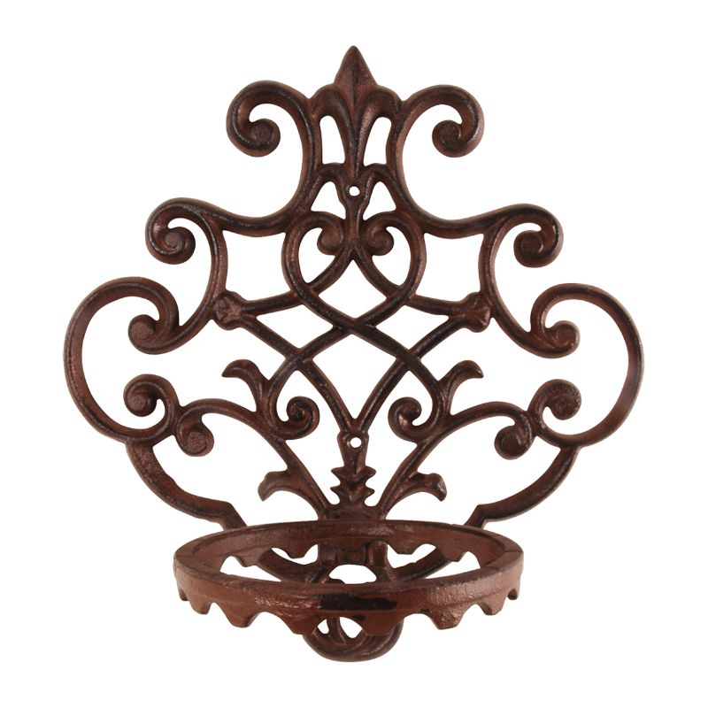 Elegant cast iron flowerpot holder (29.8 x 31.7cm) for showcasing plants, featuring a classic design and sturdy support.