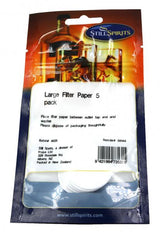 Still Spirits Large Filter Paper, 5 pack, designed for early Z Filters, ensuring optimal filtration for home distilling.