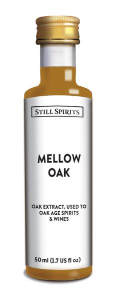 Bottle of Still Spirits Top Shelf Mellow Oak, an oak extract for aging spirits like whiskey and rum, enhancing flavor complexity.