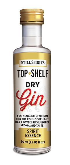 Still Spirits Top Shelf Dry Gin bottle showcasing rich juniper aroma, ideal for crafting cocktails at home.