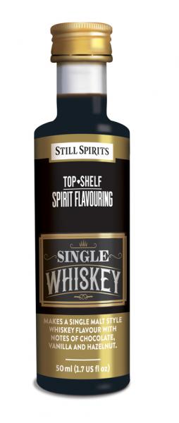 Image of Still Spirits Top Shelf Single Whiskey Flavoring, showcasing a rich blend of chocolate, vanilla, and hazelnut notes.