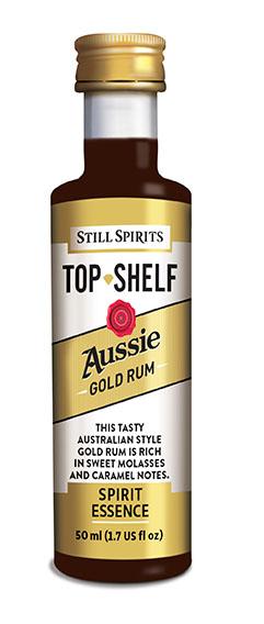 Still Spirits Top Shelf Aussie Gold Rum bottle featuring rich molasses and caramel notes, ideal for cocktails and sipping.