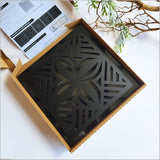 2 Tone Square Tapa 1 ( Black Acrylic + Black ACM ) Art Squares
