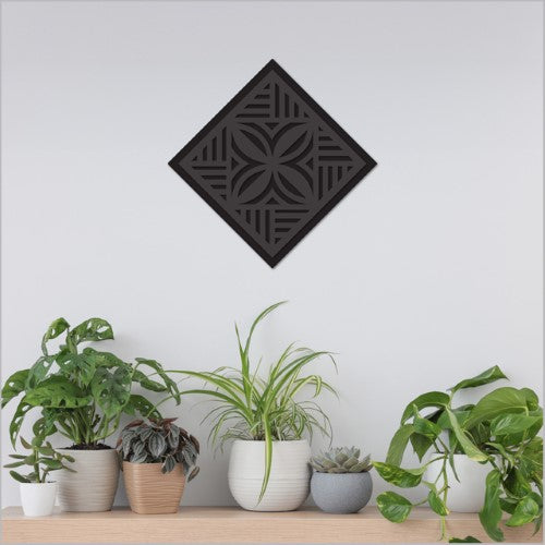 2 Tone Square Tapa 1 ( Black Acrylic + Black ACM ) Art Squares
