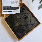 2 Tone Square Tapa 2 (Black Acrylic + BlackACM) Art Squares