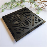 2 Tone Square Tapa 2 (Black Acrylic + BlackACM) Art Squares
