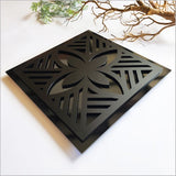 2 Tone Square Tapa 3 (Black Acrylic + BlackACM) Art Squares