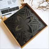 2 Tone Square Tapa 3 (Black Acrylic + BlackACM) Art Squares