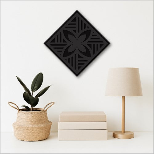 2 Tone Square Tapa 3 (Black Acrylic + BlackACM) Art Squares