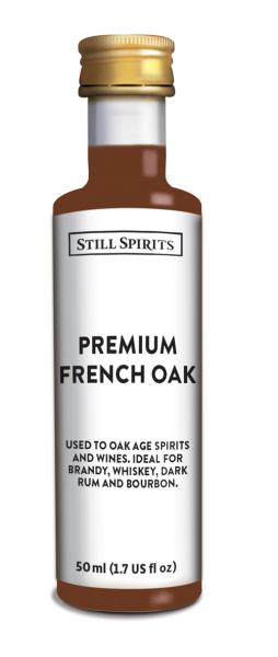 Premium French Oak essence for aging spirits, enhancing flavors of Whiskey, Rum, and Brandy in home distilling.