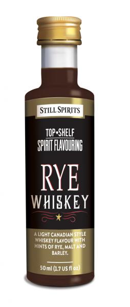 Still Spirits Top Shelf Rye Whiskey flavoring bottle, perfect for crafting authentic Canadian-style rye whiskey at home.