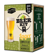 Mad Millie Lager Kit for brewing 9L of crisp, refreshing lager at home with all necessary ingredients and equipment included.