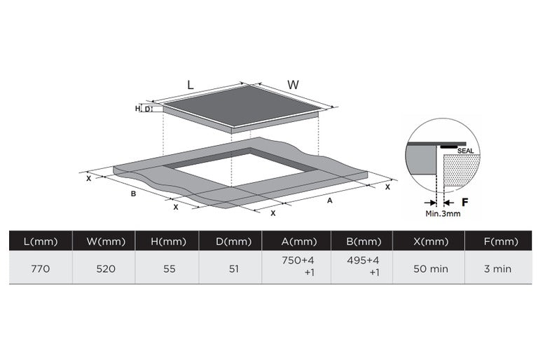 Midea 77cm ceramic cooktop MC-8F7206R248
