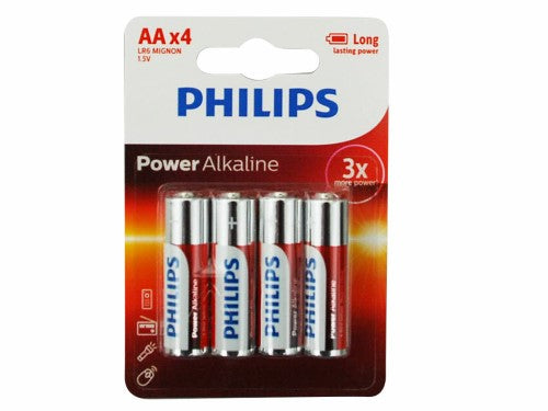 Battery - Philips Power ALKALINE 4AA (12 Packs)