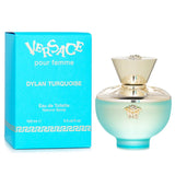 Versace Dylan Turquoise Eau De Toilette 100ml captures tropical freshness with floral notes and a vibrant, youthful character.