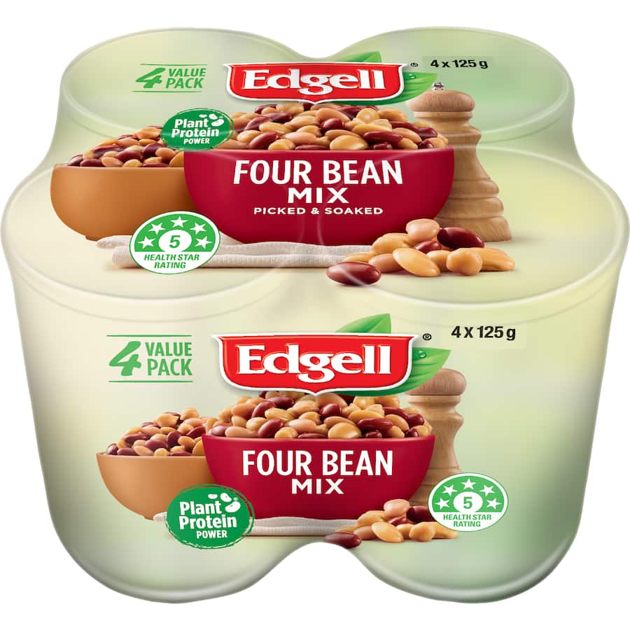 Edgell Four Bean Mix  4 pack 500g