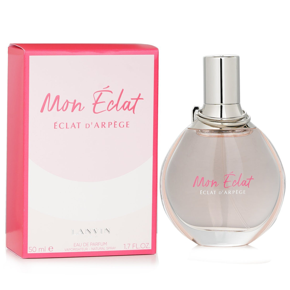 Elegant 50ml Lanvin Mon Eclat Eau De Parfum Spray, blending floral and musky notes for day and evening wear.