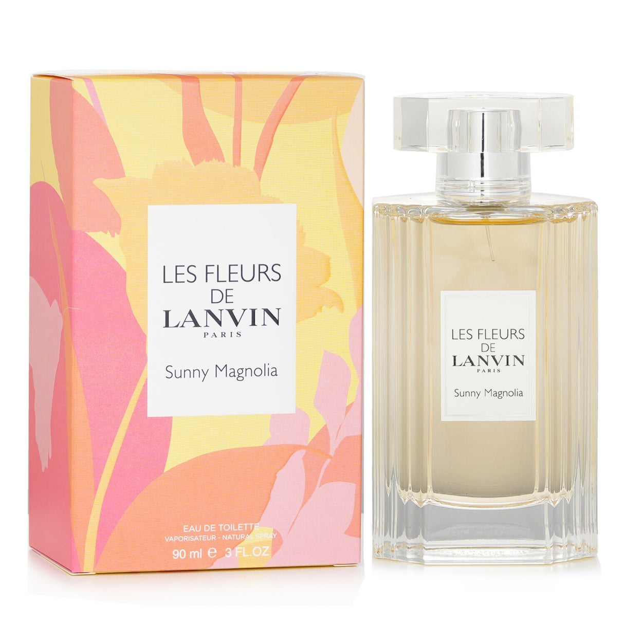 Lanvin Les Fleurs Sunny Magnolia Eau De Toilette, 90ml, showcasing a vibrant floral fruity fragrance for women.