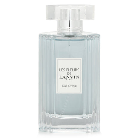 Lanvin Les Fleurs Blue Orchid Eau De Toilette Spray features floral notes of iris and orchid with fresh lemon and apple accents.