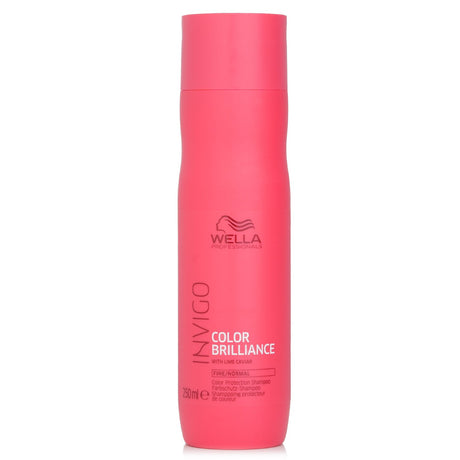 Wella Invigo Color Brilliance Shampoo 250ml for fine or normal hair, featuring lime caviar for vibrant color protection and shine.