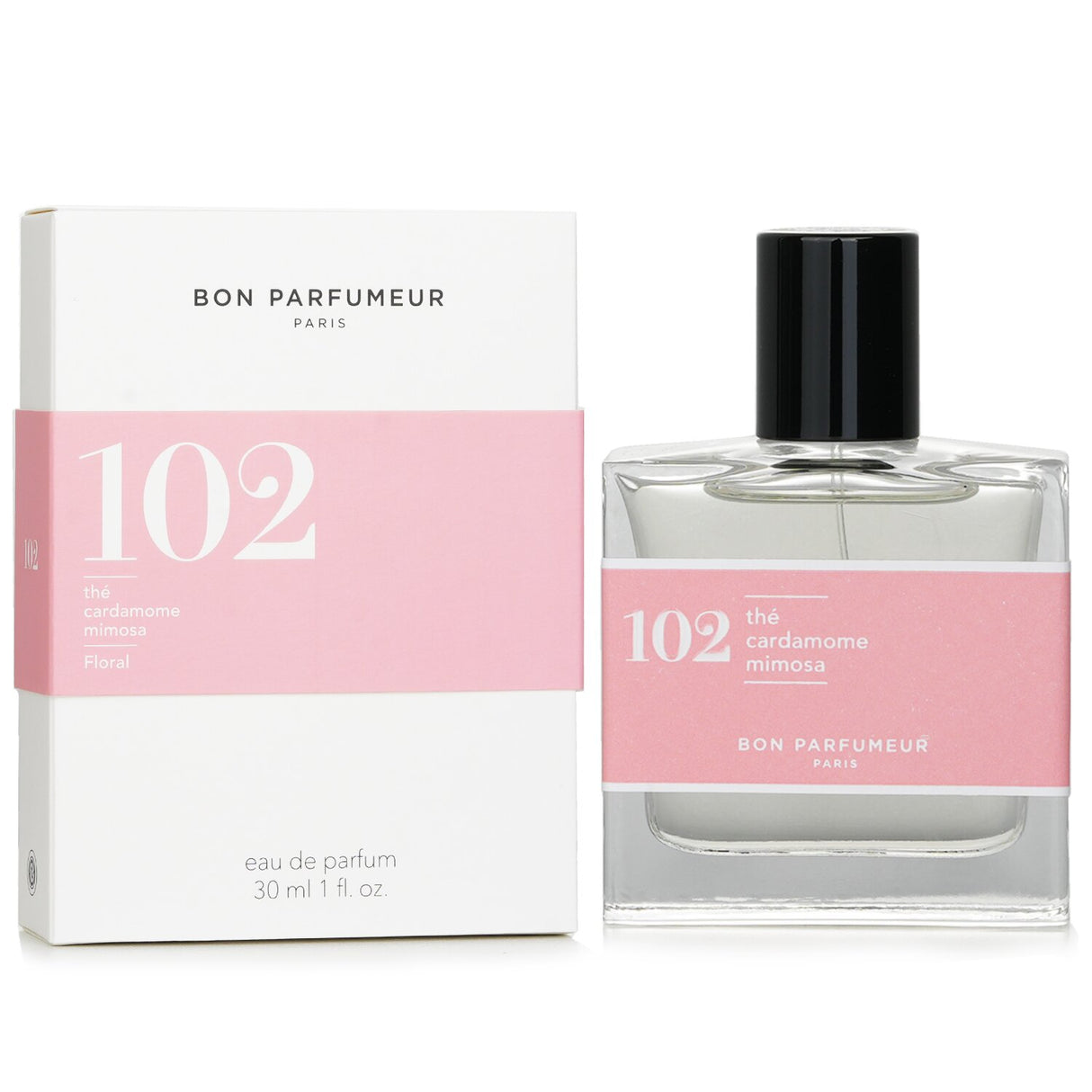 Bon Parfumeur 102 Eau De Parfum is a 30ml floral fragrance with notes of tea, cardamom, and mimosa for all occasions.