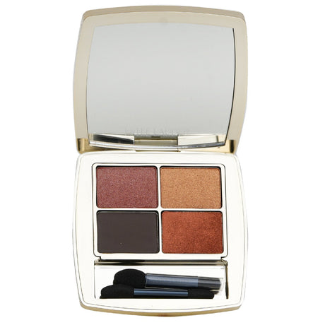 Estee Lauder Pure Color Envy Luxe Eyeshadow Quad #08 features four rich, blendable shades in Sparkle, Satin, and Matte finishes.