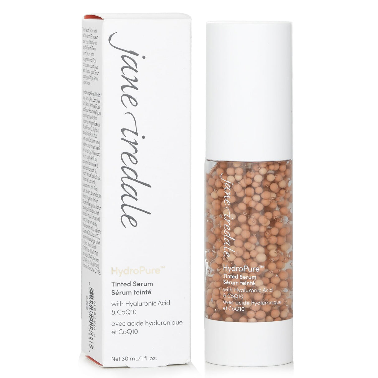 HydroPure Tinted Serum with Hyaluronic Acid, providing sheer coverage and hydration while blurring imperfections.