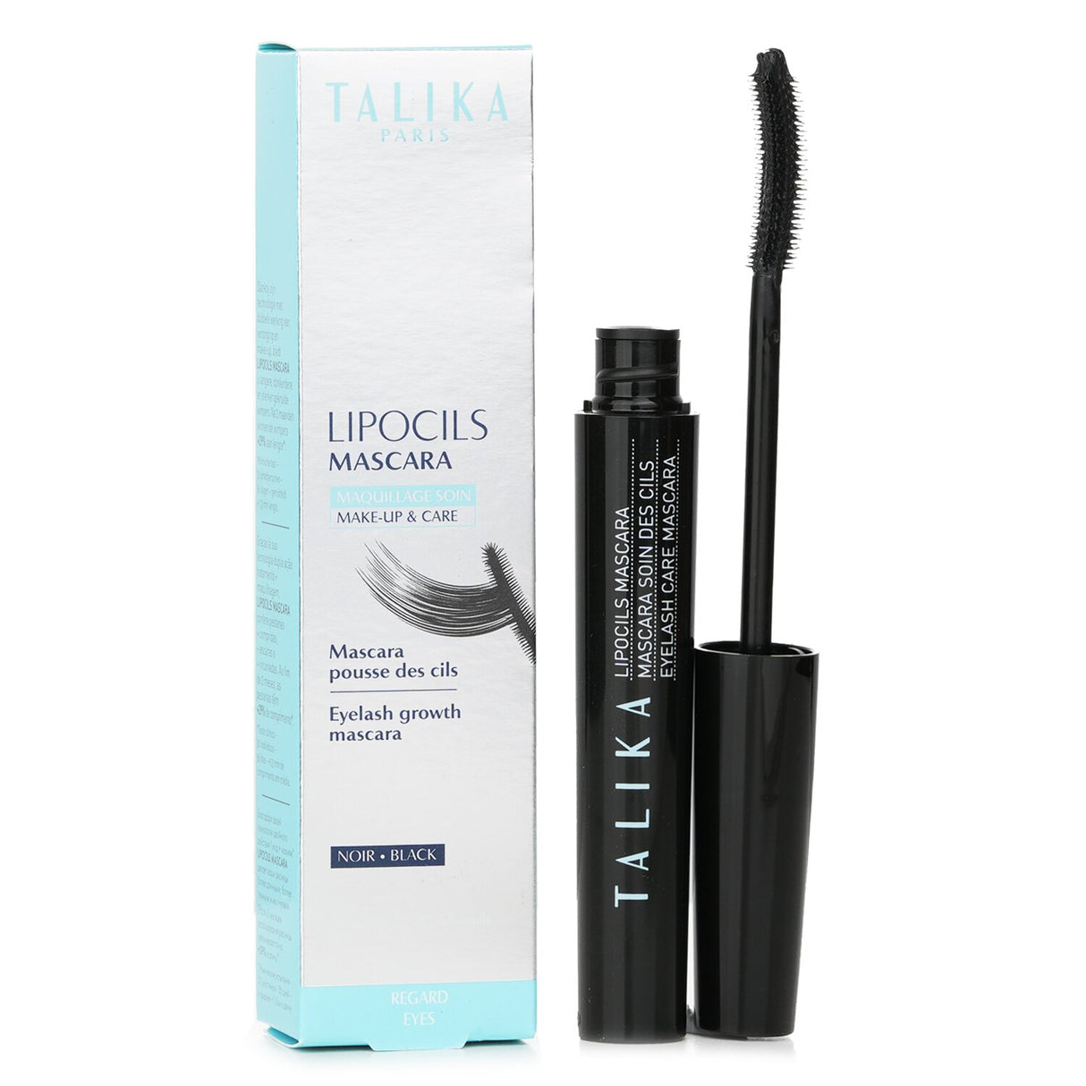 Talika Lipocils Mascara in #Black, 8.5ml, enhances lashes with natural ingredients for volume, hydration, and bold pigmentation.