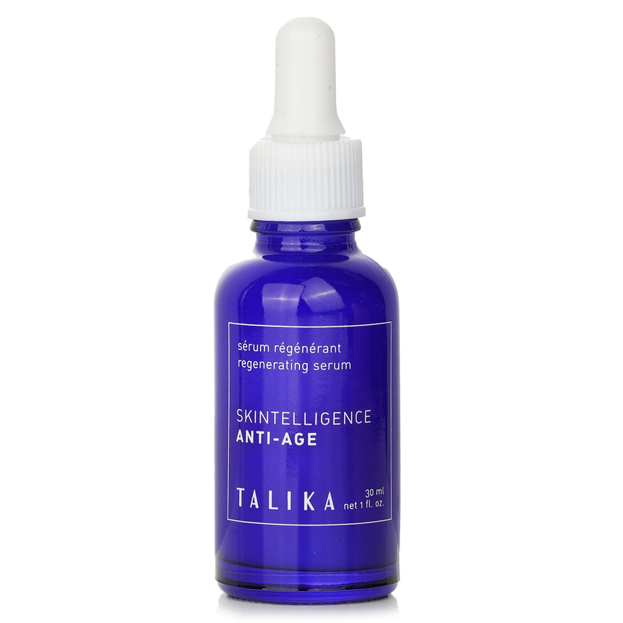 Talika Skintelligence Anti-Age Serum, 30ml, rejuvenates skin with natural prebiotics, peptides, and hydration for youthful glow.