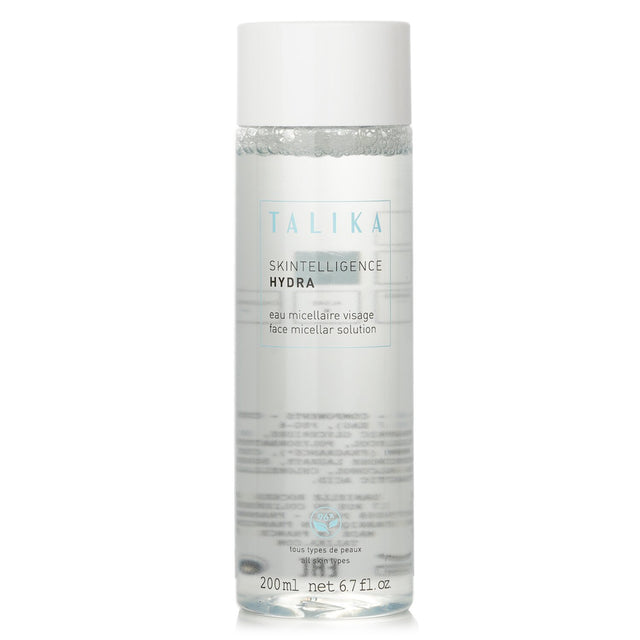 Talika Skintelligence Hydra Face Moisturising Micellar Solution, 200ml, gently cleanses and moisturizes for radiant, hydrated skin.