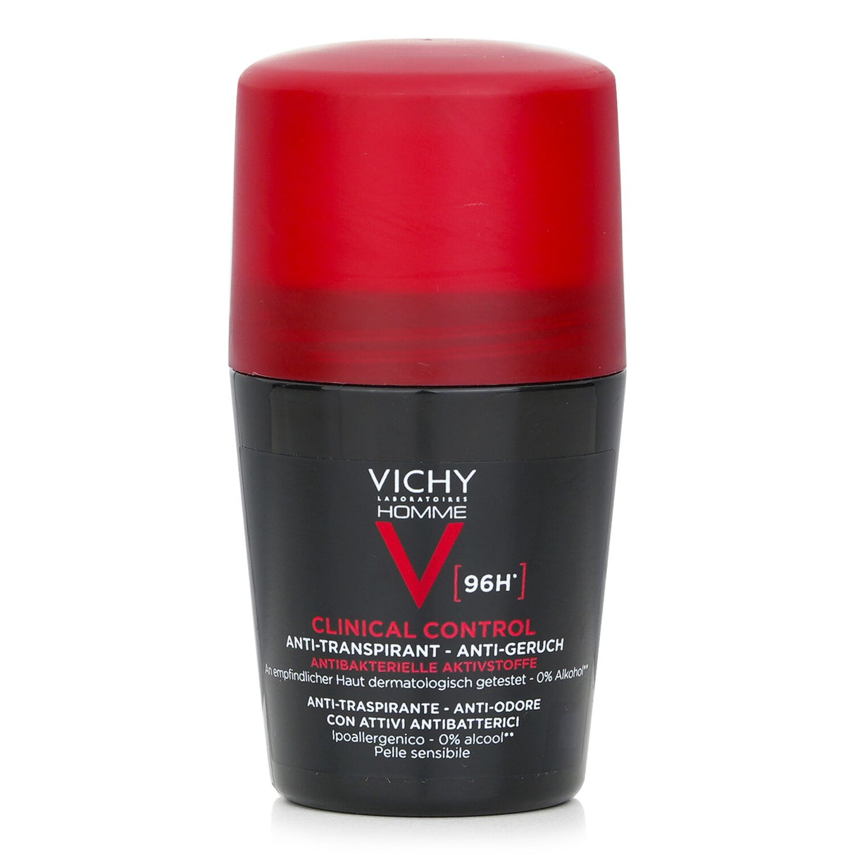 Vichy Homme Clinical Control 96H Anti-Transpirant for Men, 50ml - powerful deodorant for long-lasting dryness and odor protection.