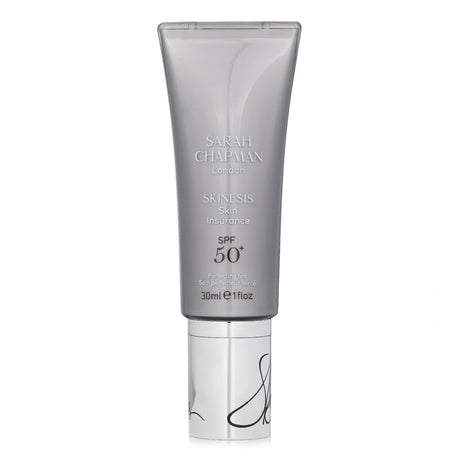 Lightweight tinted skin protector with SPF 50, providing a second-skin finish and a warm glow while shielding against UV rays.