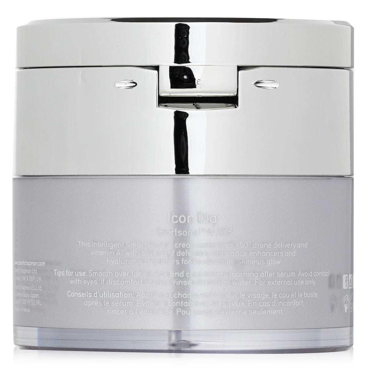 Sarah Chapman Icon Day Smartsome A X50 Cream SPF20, a rejuvenating day cream with peptides and UV defenders, 30ml.