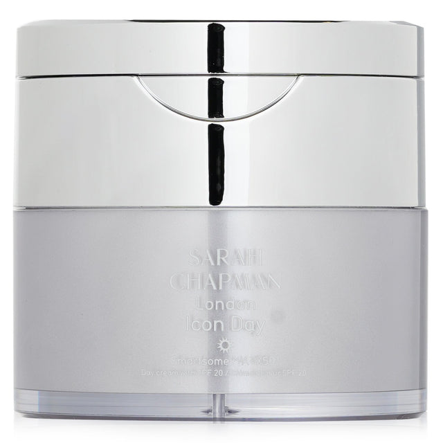 Luxurious day cream with SPF20, Vitamin A, and hyaluronic acid for radiant, hydrated, and protected skin.