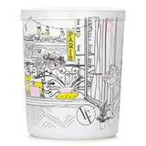 Scented candle in white glass, inspired by a floral balcony, offering a 40-hour burn and sunny, fruity fragrance.