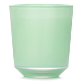 Luxurious 200g green eucalyptus and mint scented candle in an elegant soft green glass container, with a 40-hour burn time.