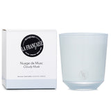 Elegant Cloudy Musk scented candle in a glass jar, offering 40 hours of fragrant tranquility and ambiance.