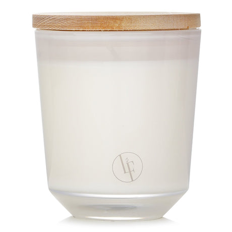 Elegant Bougies la Francaise Garden Scented Candle in white glass, featuring a green floral scent and eco-friendly vegetable wax.