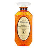 Moist Diane Extra Smooth & Straight Shampoo, 450ml, for sleek, nourished hair with Argan Oil and Cuticle Keratin.