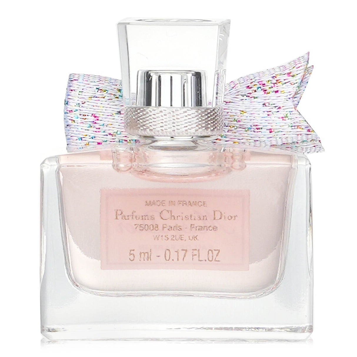 Miniature 5ml Miss Dior Eau De Parfum featuring fruity floral notes, perfect for elegant young women on-the-go.