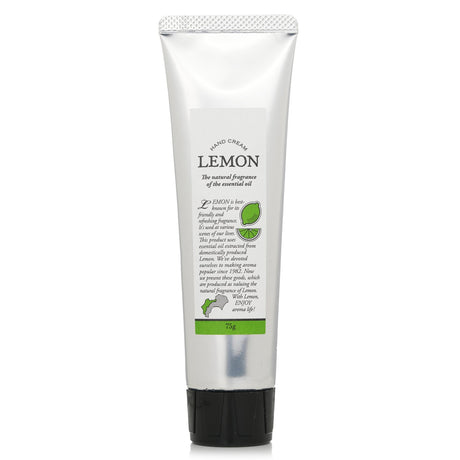 Setouchi Lemon Hand Cream in 75g tube, enriched with shea butter and olive oil for soft, hydrated hands with a refreshing scent.