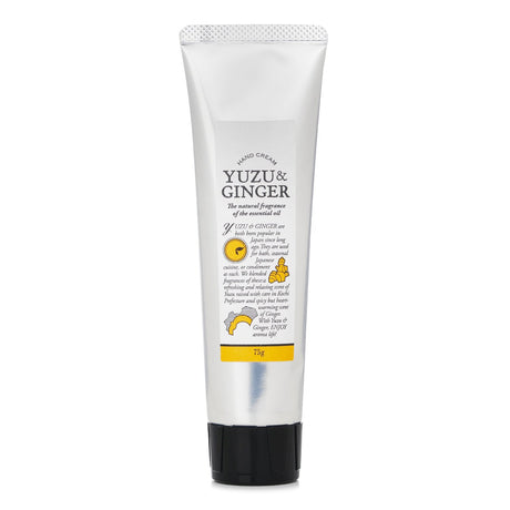 Moisturizing hand cream with Yuzu and Ginger, enriched with natural oils for soft, hydrated hands.